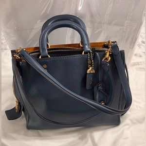 Authentic Coach Rogue leather, blue